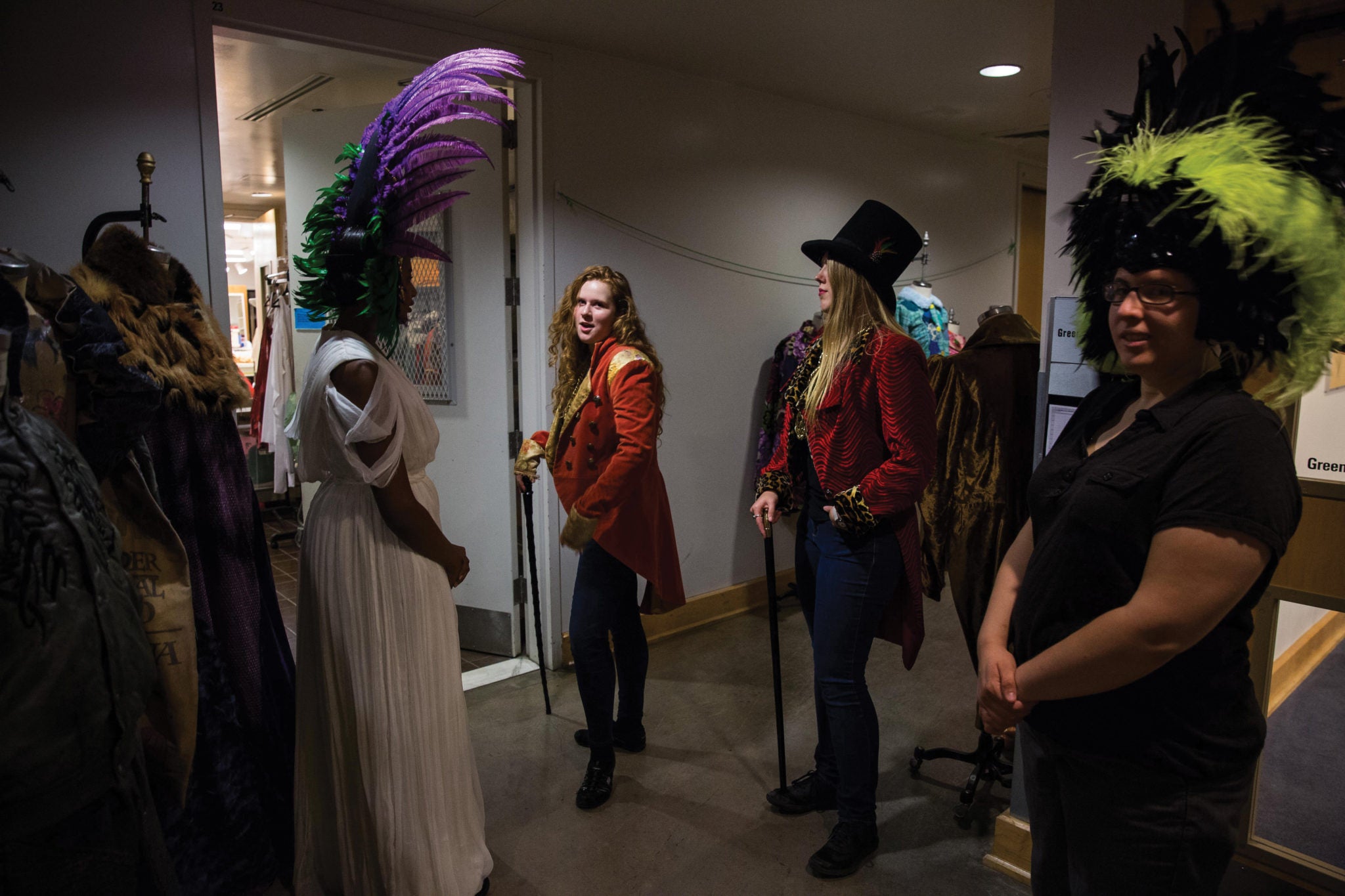 ASU students (from left to right) Digital cultures major Terra Gift, theatre design sophomore Paige Lockwood, theatre production sophomore Alexa Marron and theatre production and design major Gabriela Villalobos