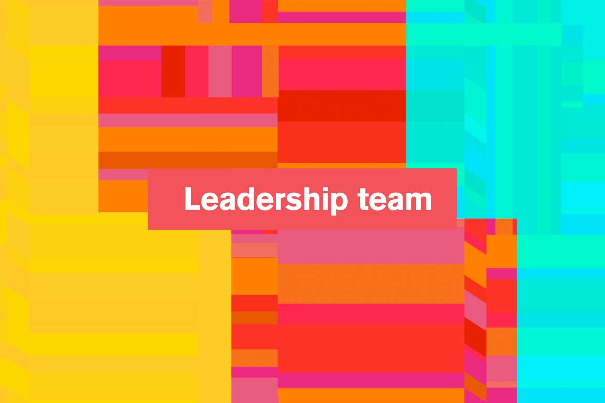 Leadership team (text) with background pattern